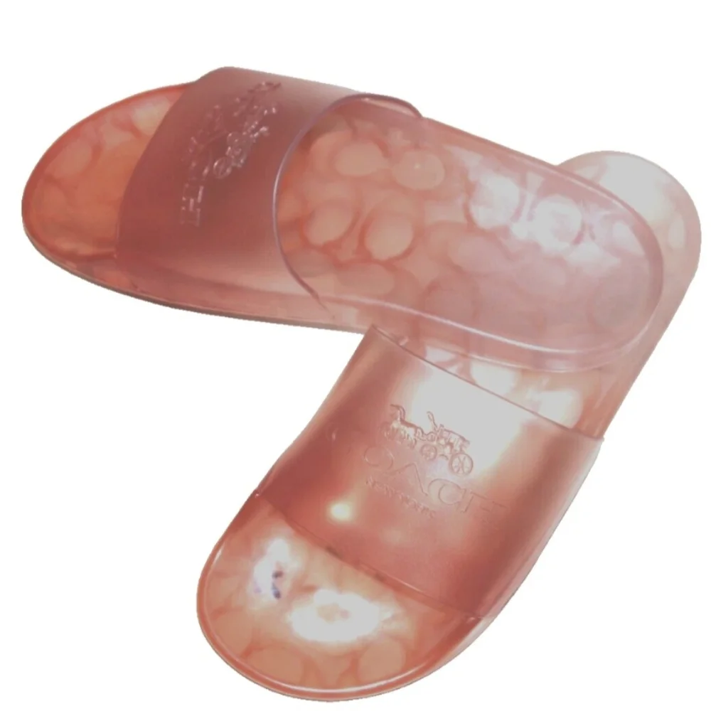 Coach Pink Slide Sandals Size 6B - Picture 1 of 6